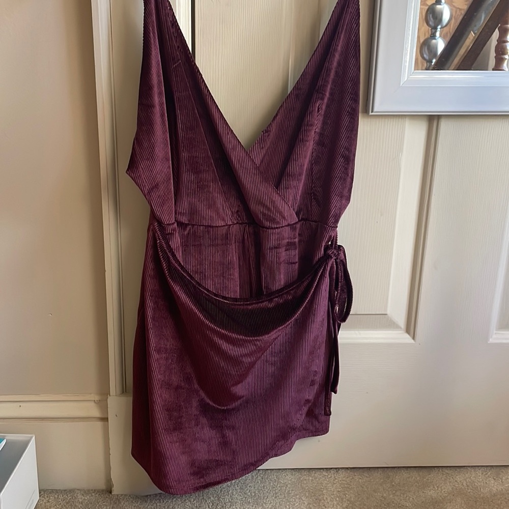 Velvet wrap dress